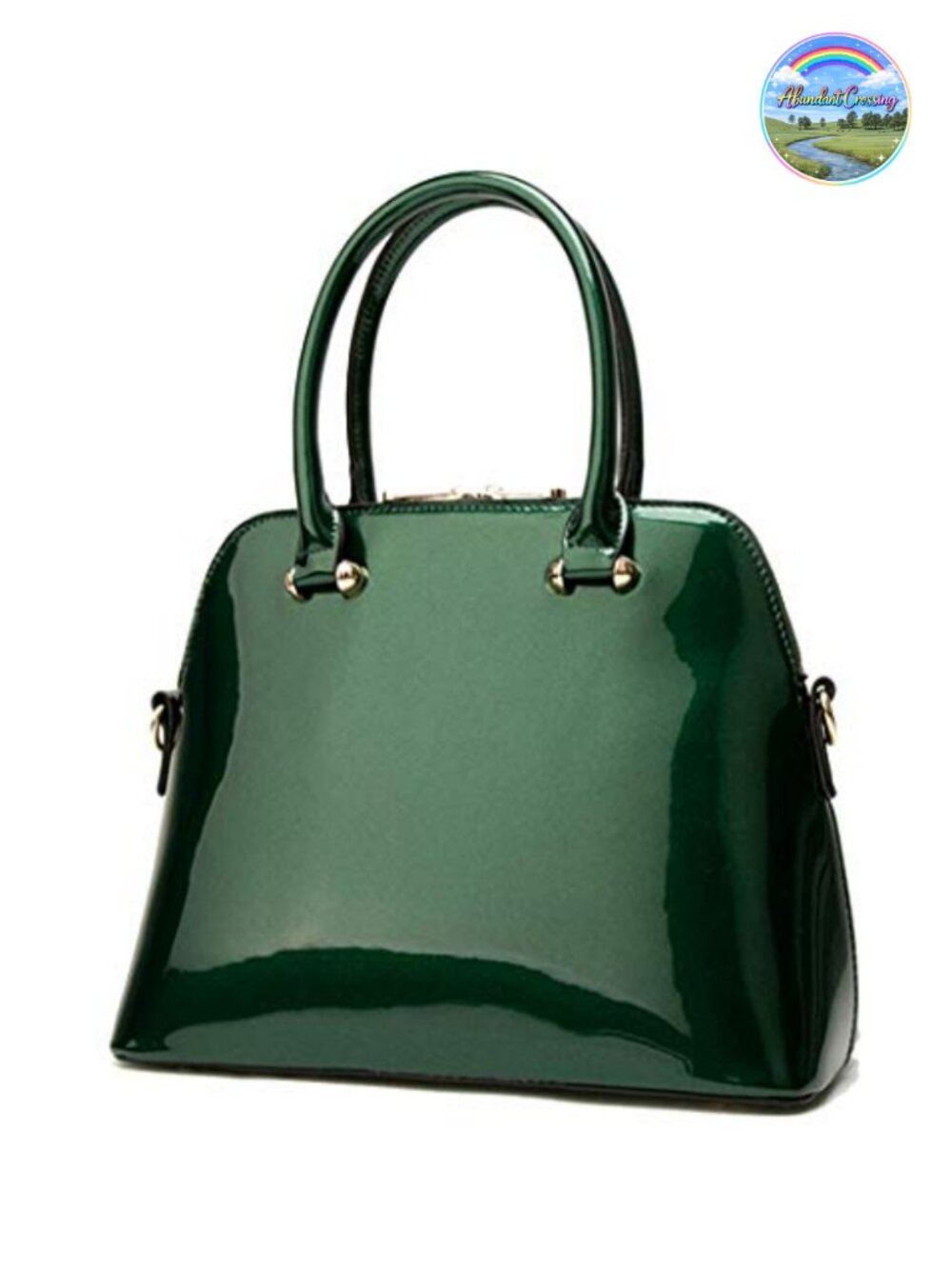 Patent Leather Satchel Purse Top Handle Shoulder Bag with Strap